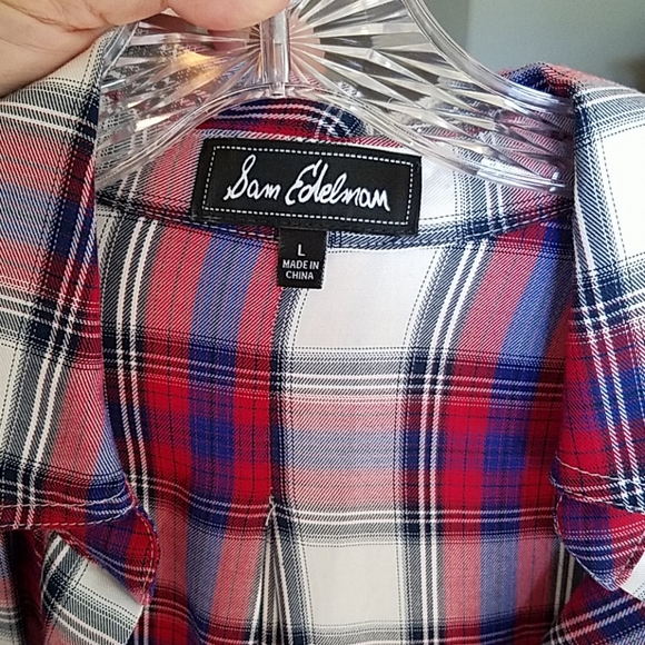 Sam Edelman Plaid Button Down - Picture 3 of 3